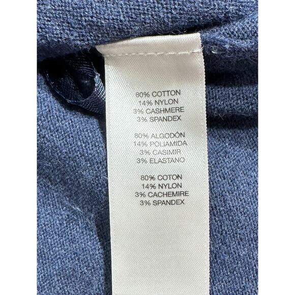 Chicos Zenergy Zip Sweater Jacket Size 0 Small Blue Silver Zip Pockets Cashmere - Picture 4 of 7